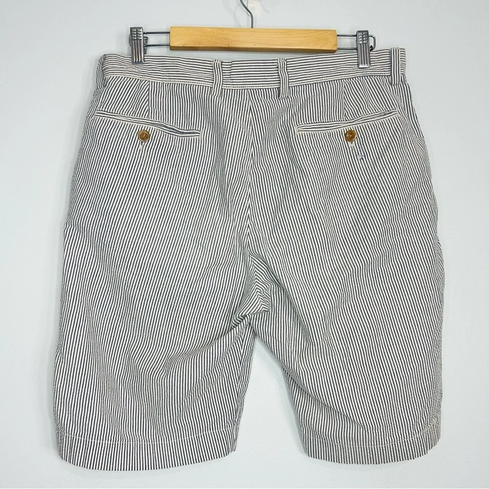 J. Crew Club Searsucker Bermuda Cotton Shorts 32W
